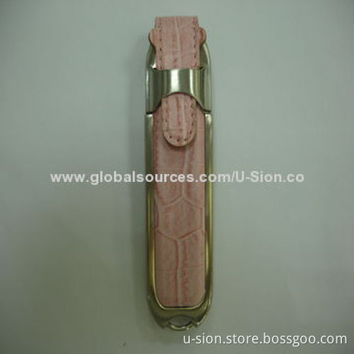 Latest design leather USB, free logo for wholesale price